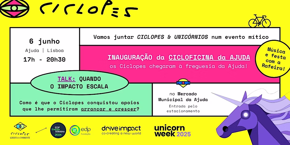 Inauguração da Cicloficina Ciclopes, na Ajuda